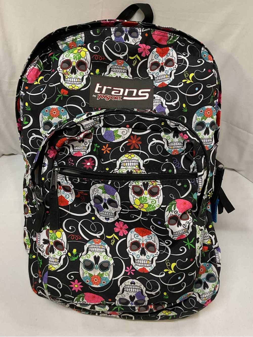 Jansport Kids Backpack Black with Multicolor Sugar Skull Print